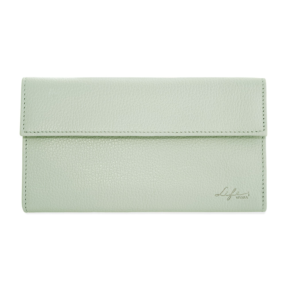 Carteira Grande Life Couro Verde