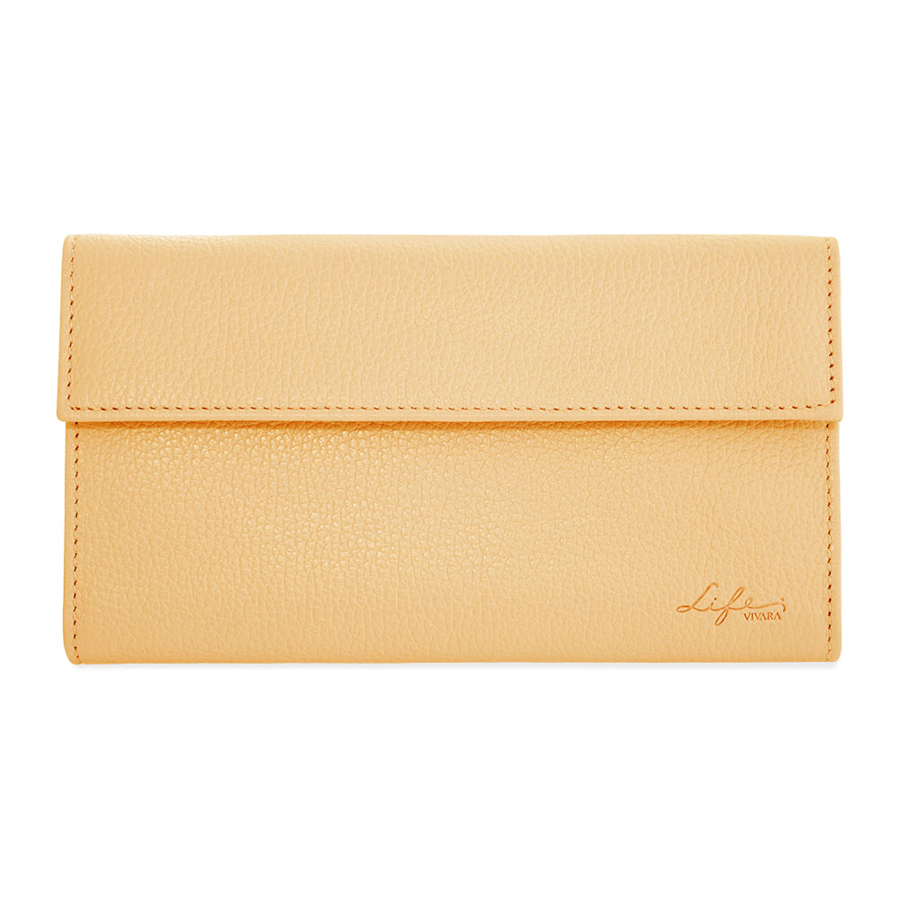Carteira Grande Life Couro Mostarda