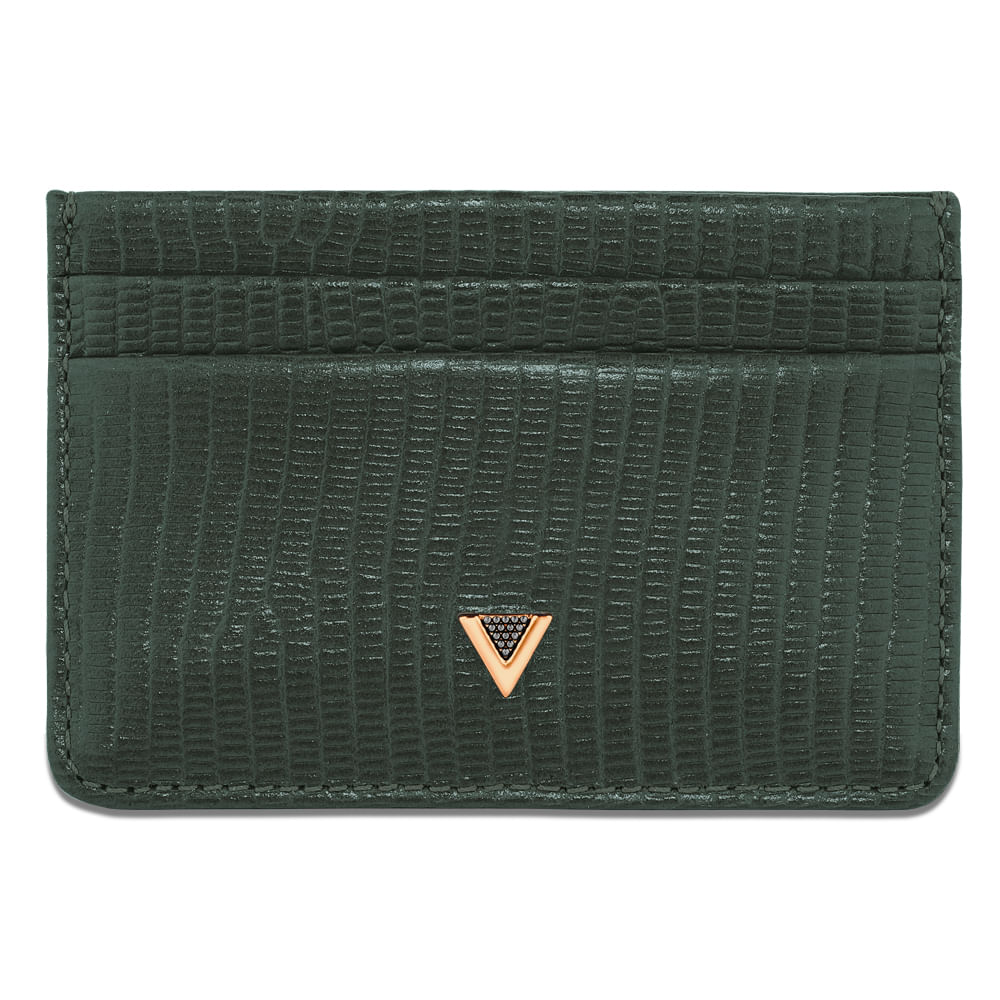 Porta-Cartões Vivara Couro Verde Militar