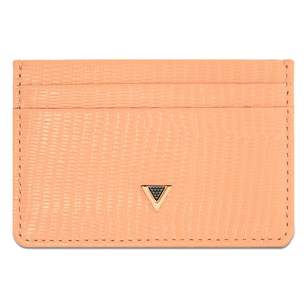 Porta-Cartões Vivara Couro Salmão