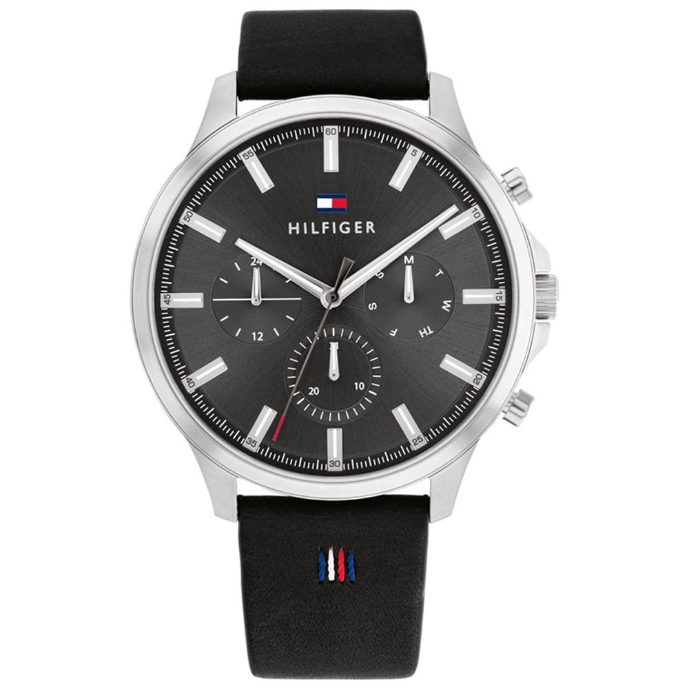 Relógio Tommy Hilfiger Masculino Couro Preto 1710495