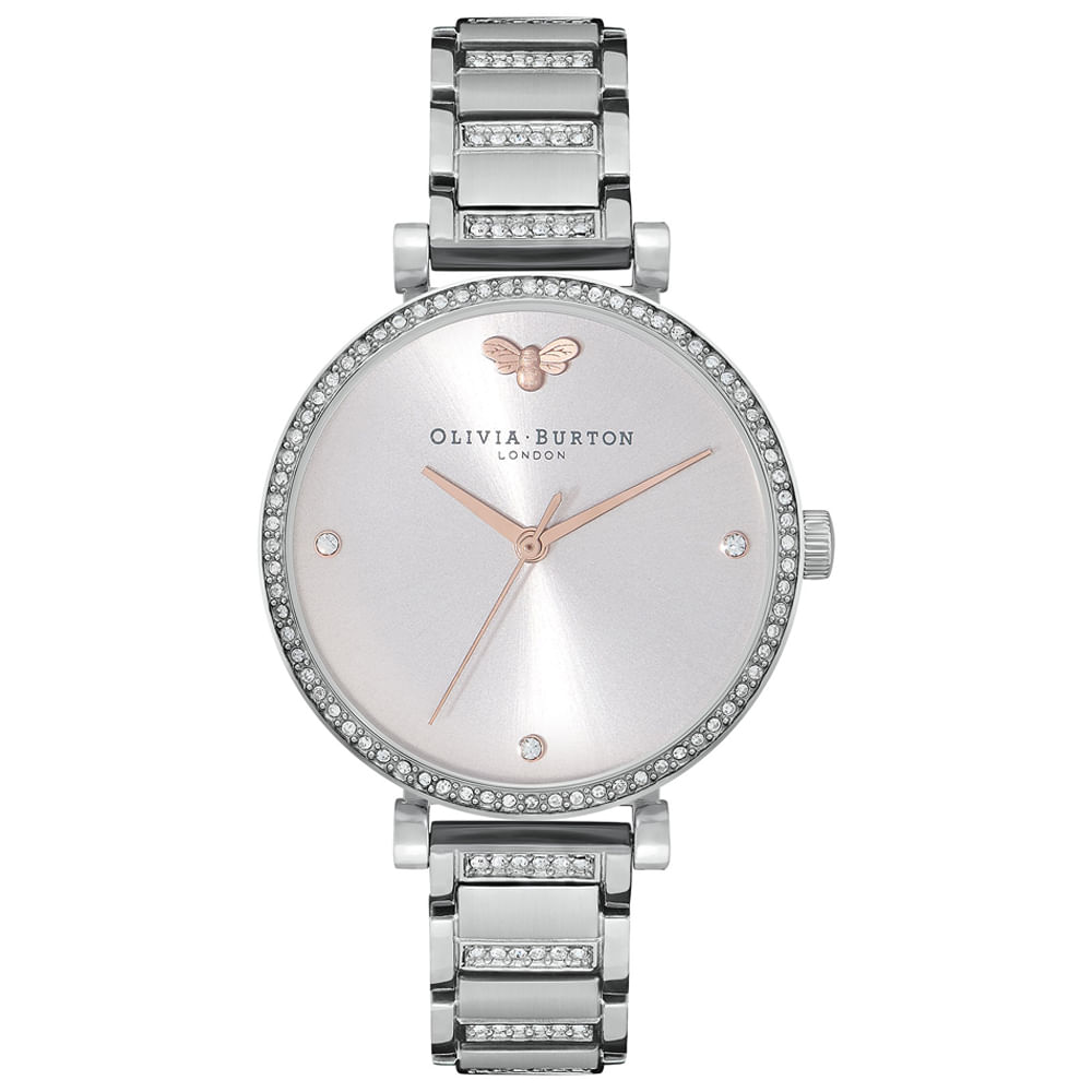 Relógio Olivia Burton Feminino Aço Cinza 24000001