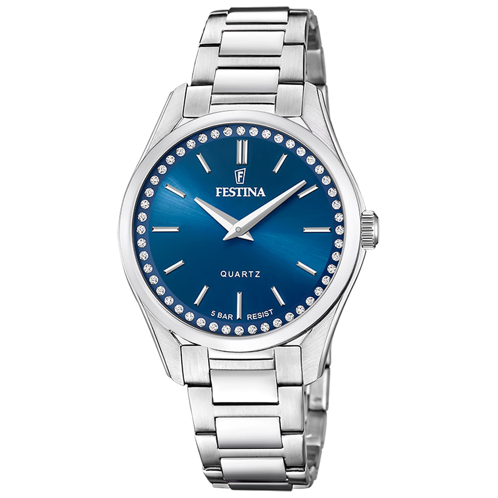 Relógio Festina Mademoiselle Feminino Aço Cinza