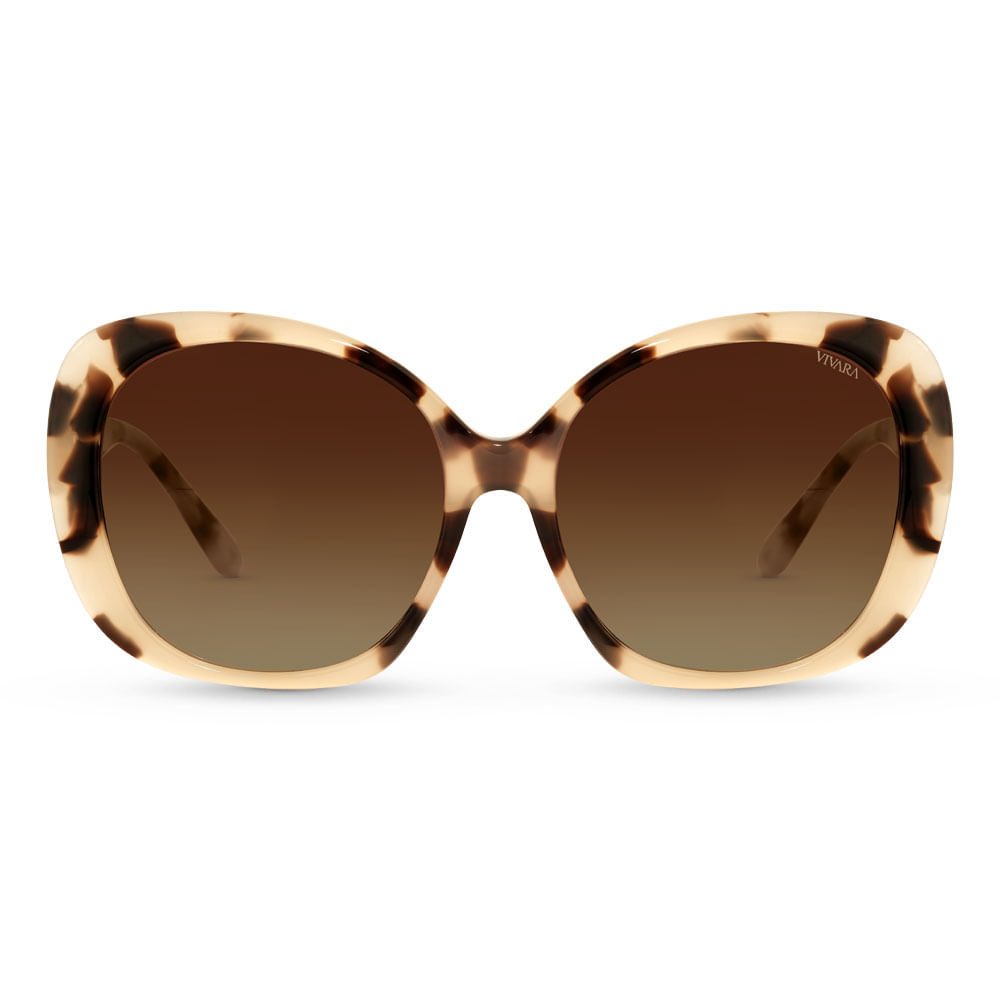 Óculos de Sol Redondo Vivara em Acetato Tartaruga