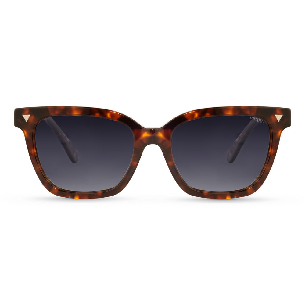 Óculos de Sol Quadrado Vivara em Acetato Tartaruga