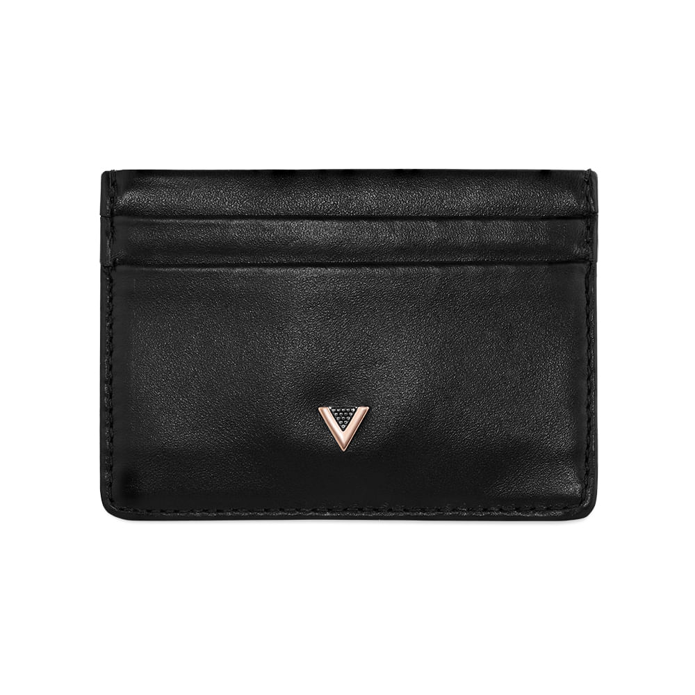 Porta-Cartões Vivara Couro Preto