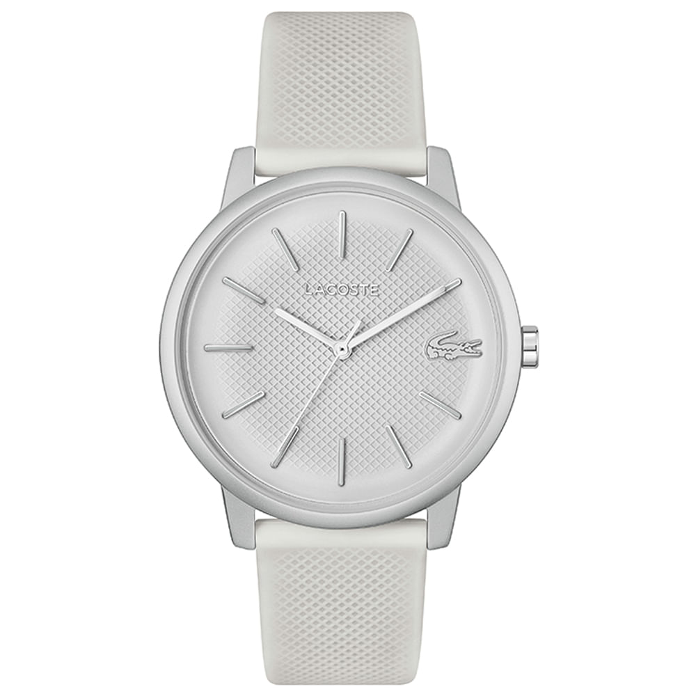 Relógio Lacoste Masculino Borracha Branco e Prata 2011240