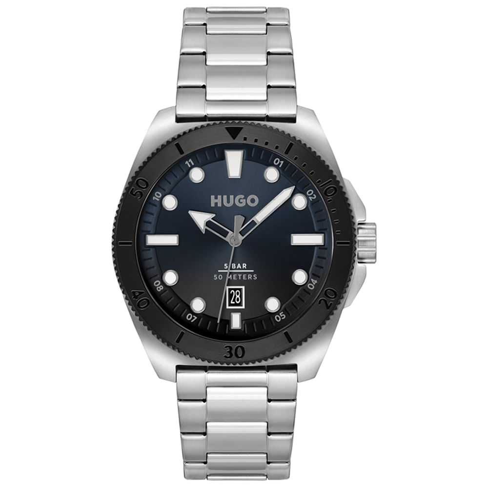 Relógio Hugo Masculino Aço Prateado 1530305