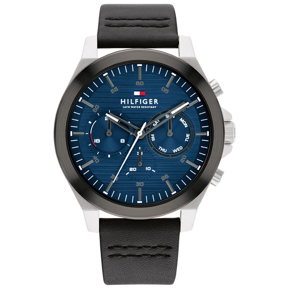 Relógio Tommy Hilfiger Masculino Couro Preto 1710523