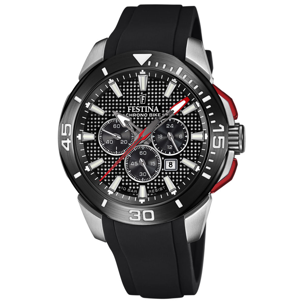 Relógio Festina Masculino Borracha Preto
