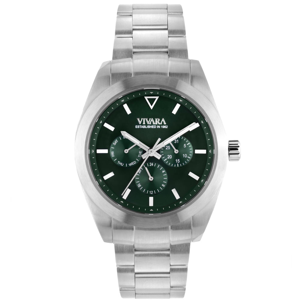 Relógio Vivara Pantanal Masculino Metal Prateado