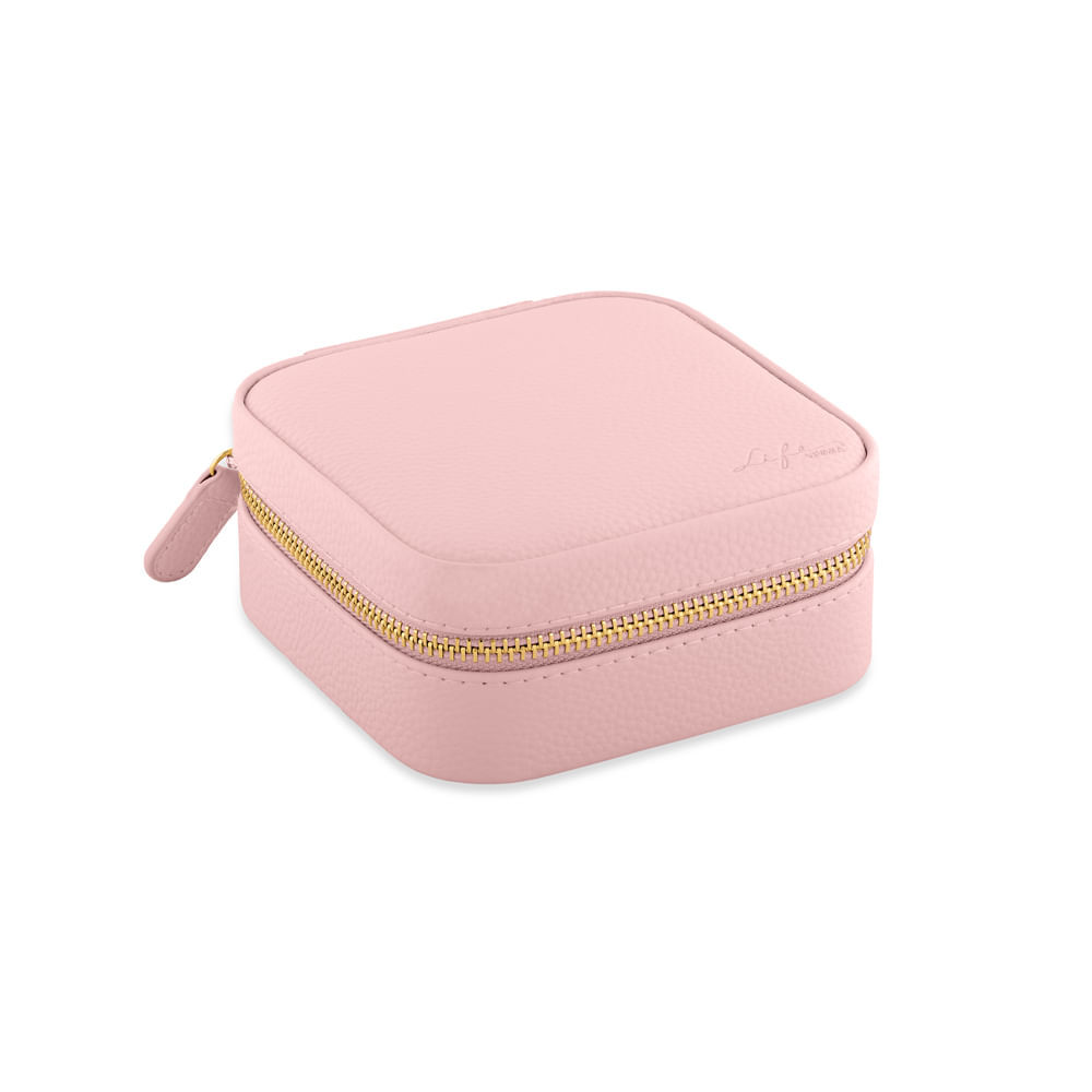 Porta-Joias Life Quadrado Rosa