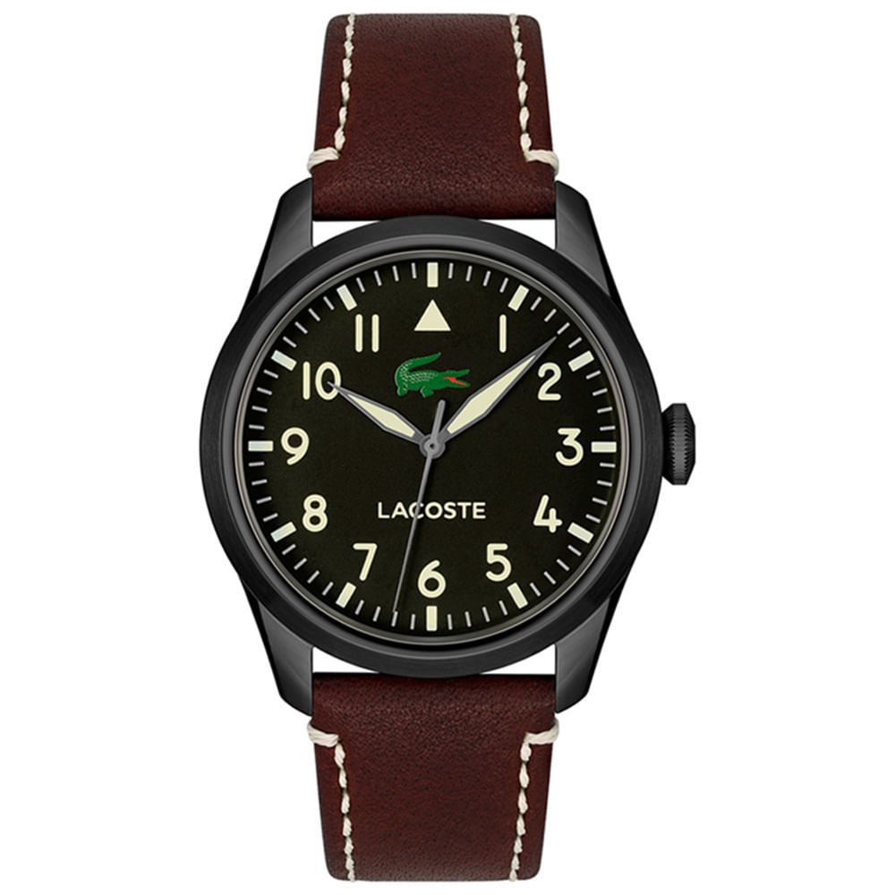 Relógio Lacoste Masculino Couro Marrom 2011299