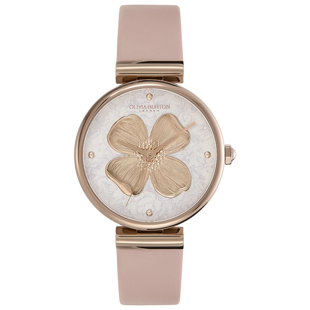 Relógio Olivia Burton Feminino Couro Rosa 24000094