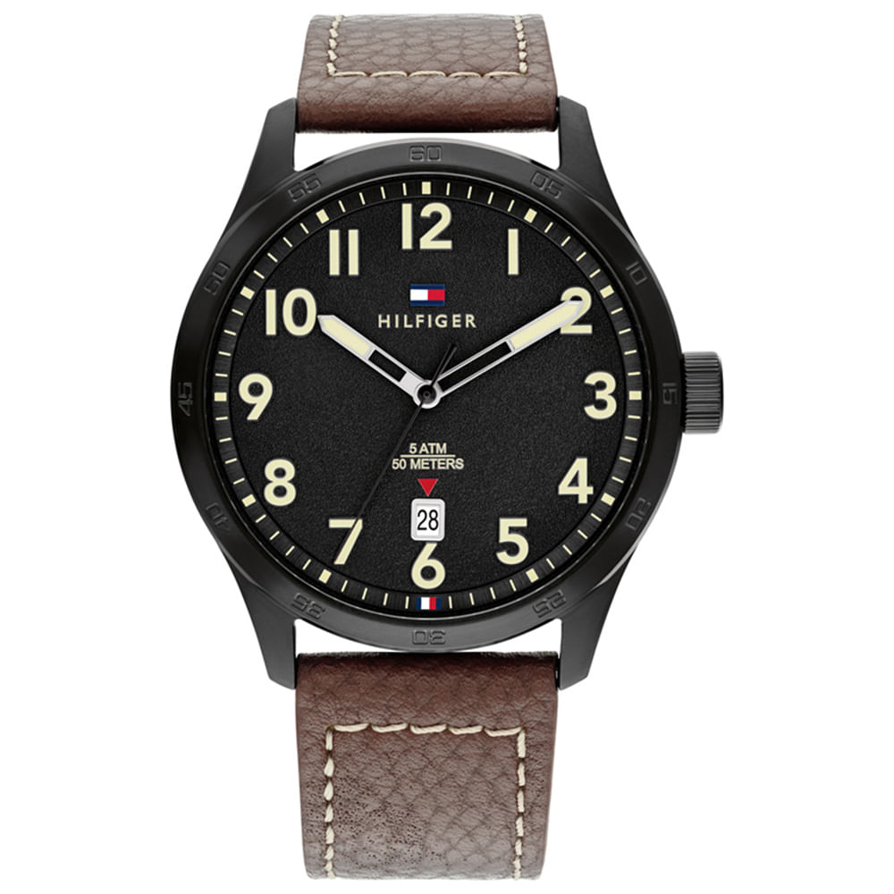 Relógio Tommy Hilfiger Masculino Couro Marrom 1710560