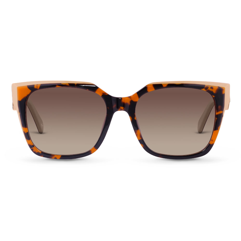 Óculos de Sol Life Gatinho em Acetato Tartaruga e Nude