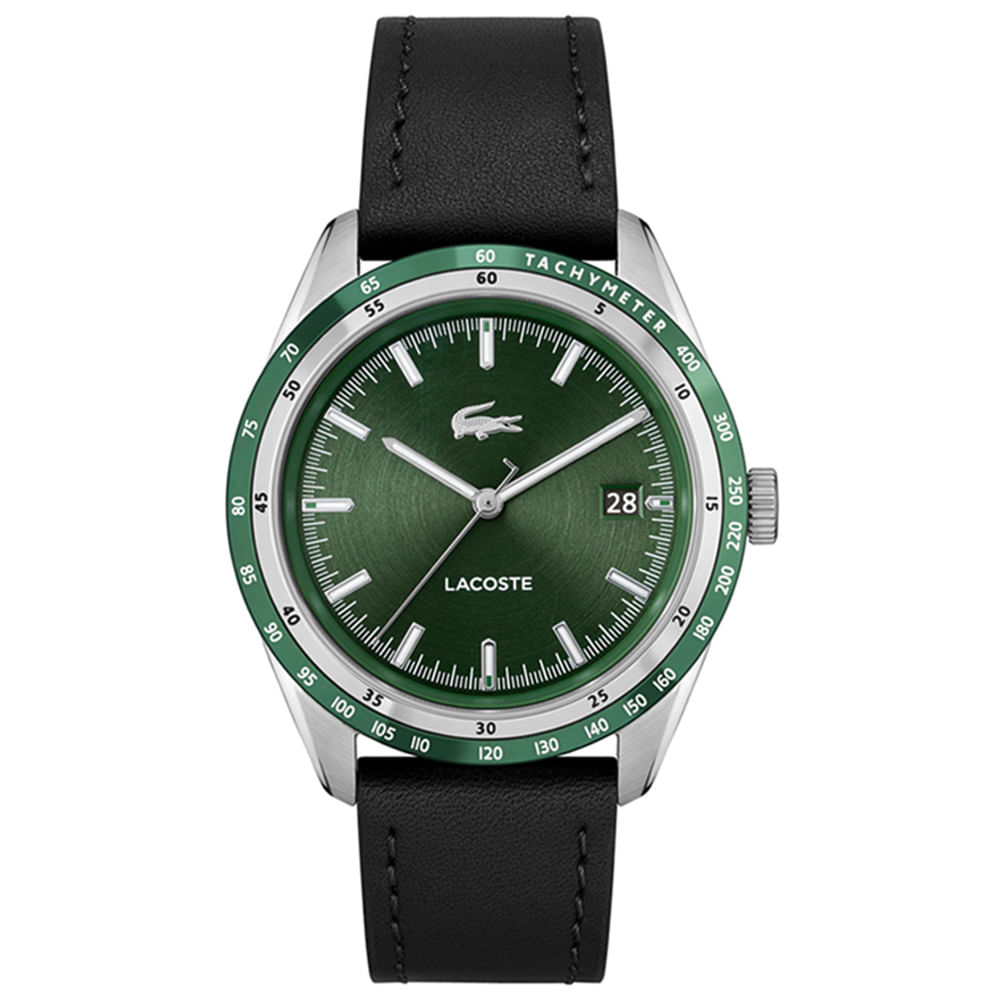 Relógio Lacoste Masculino Couro Preto 2011292
