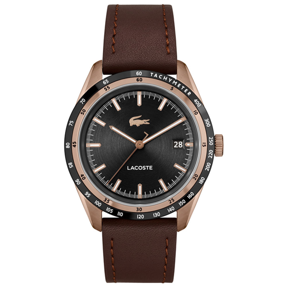 Relógio Lacoste Masculino Couro Marrom 2011293