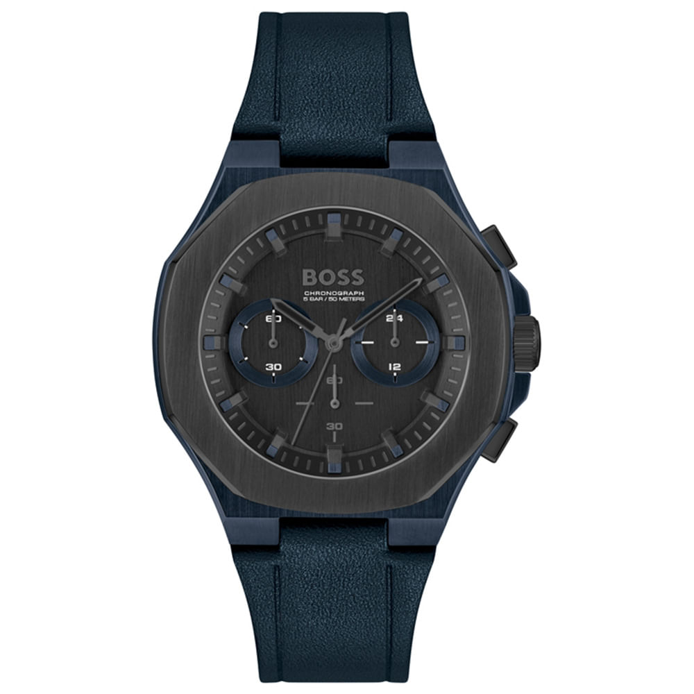 Relógio Boss Masculino Couro Azul 1514086
