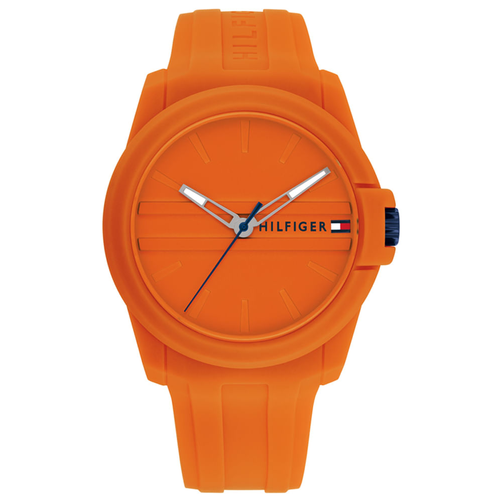 Relógio Tommy Hilfiger Masculino Borracha Laranja 1710597