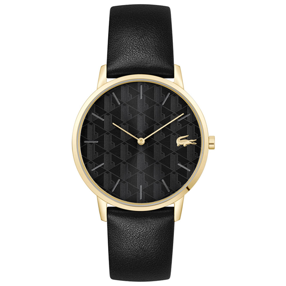 Relógio Lacoste Masculino Couro Preto 2011306