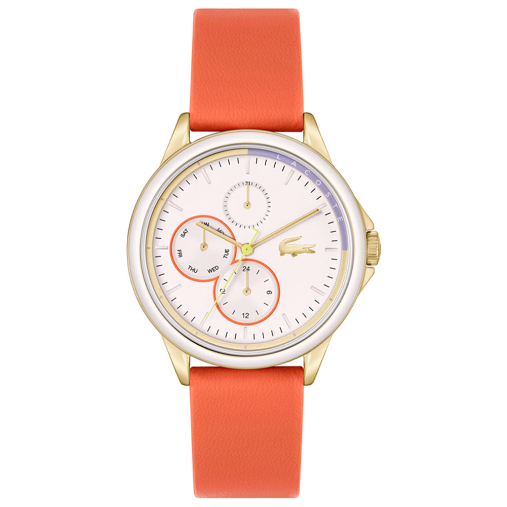 Relógio Lacoste Feminino Couro Laranja 2001338