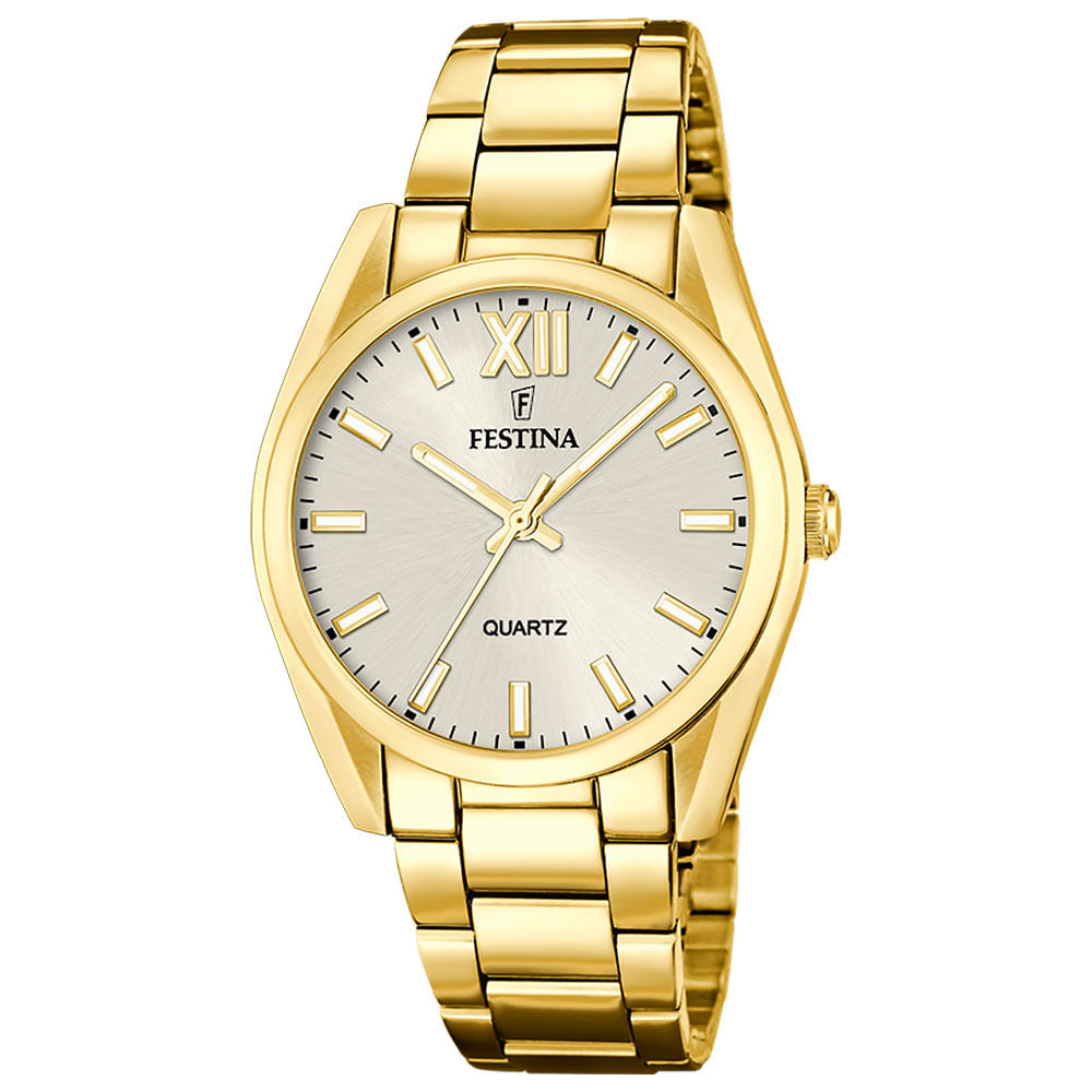 Relógio Festina Feminino Aço Dourado