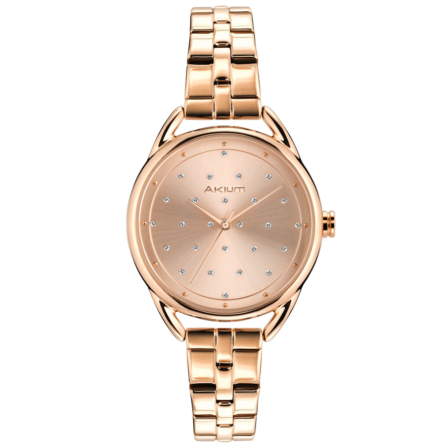 Relógio Akium Urban Glow Feminino Aço Rosé