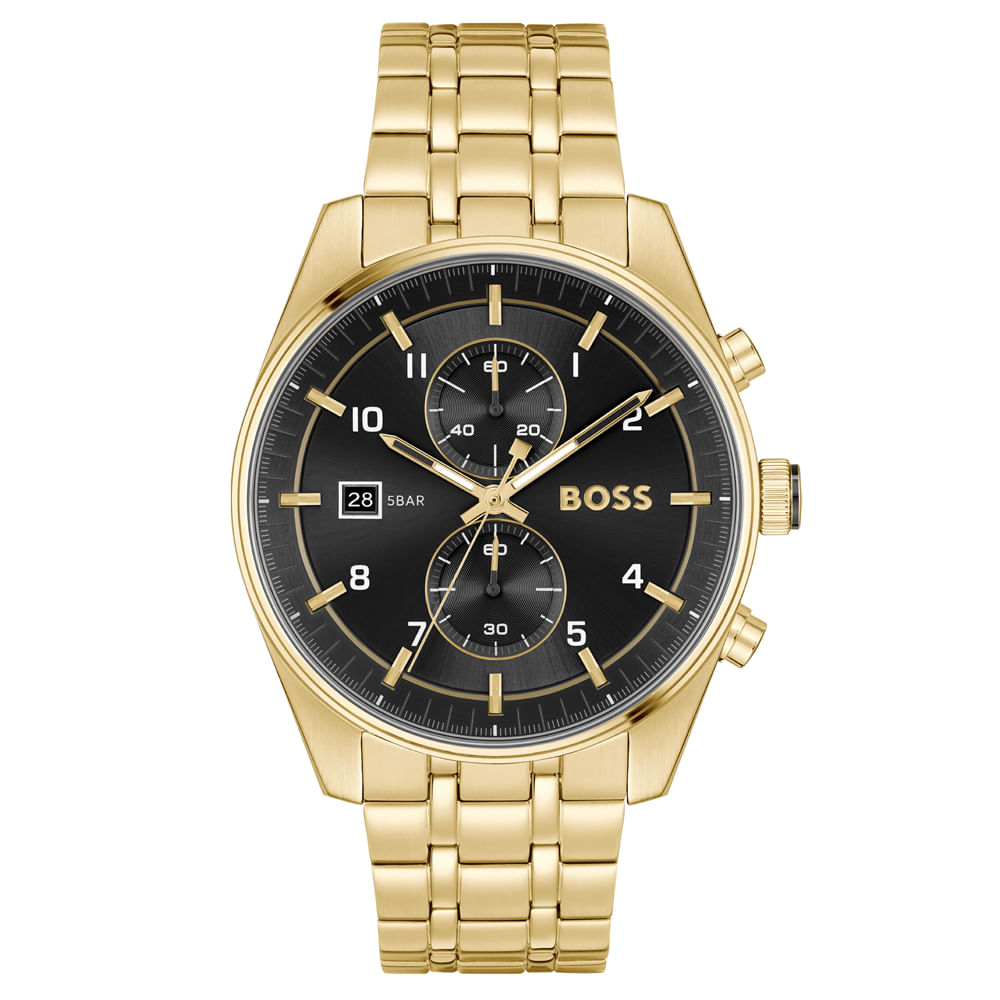 Relógio Boss Masculino Aço Dourado 1514152