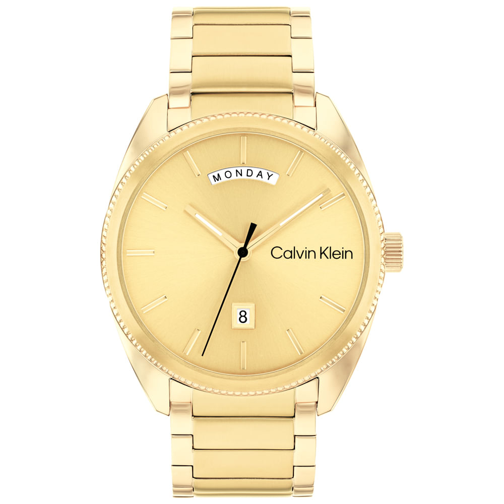 Relógio Calvin Klein Masculino Aço Dourado 25200447