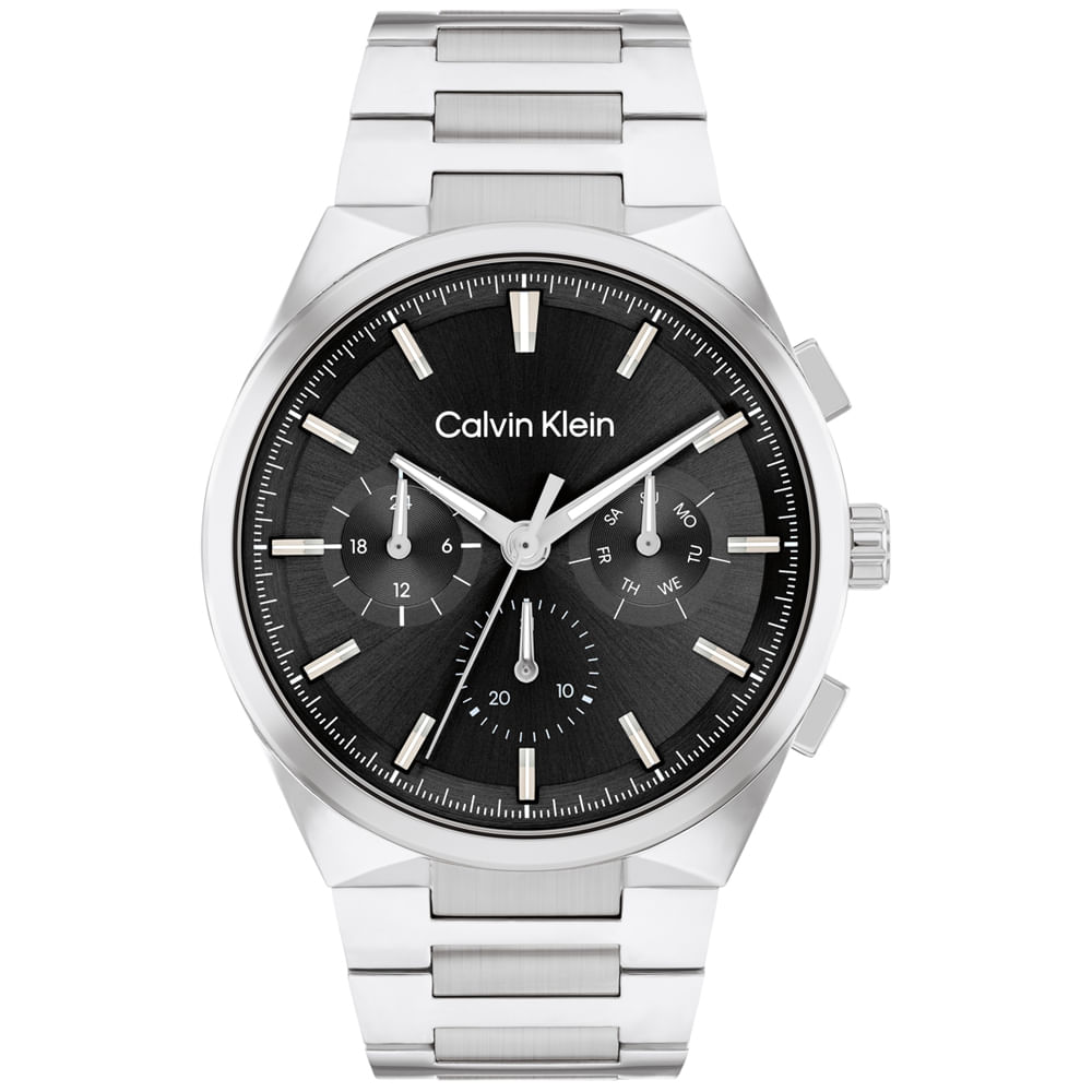 Relógio Calvin Klein Masculino Aço Prateado 25200459
