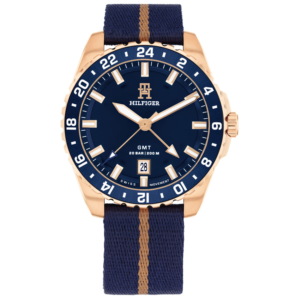 Relógio Tommy Hilfiger Masculino Aço Azul 1792130