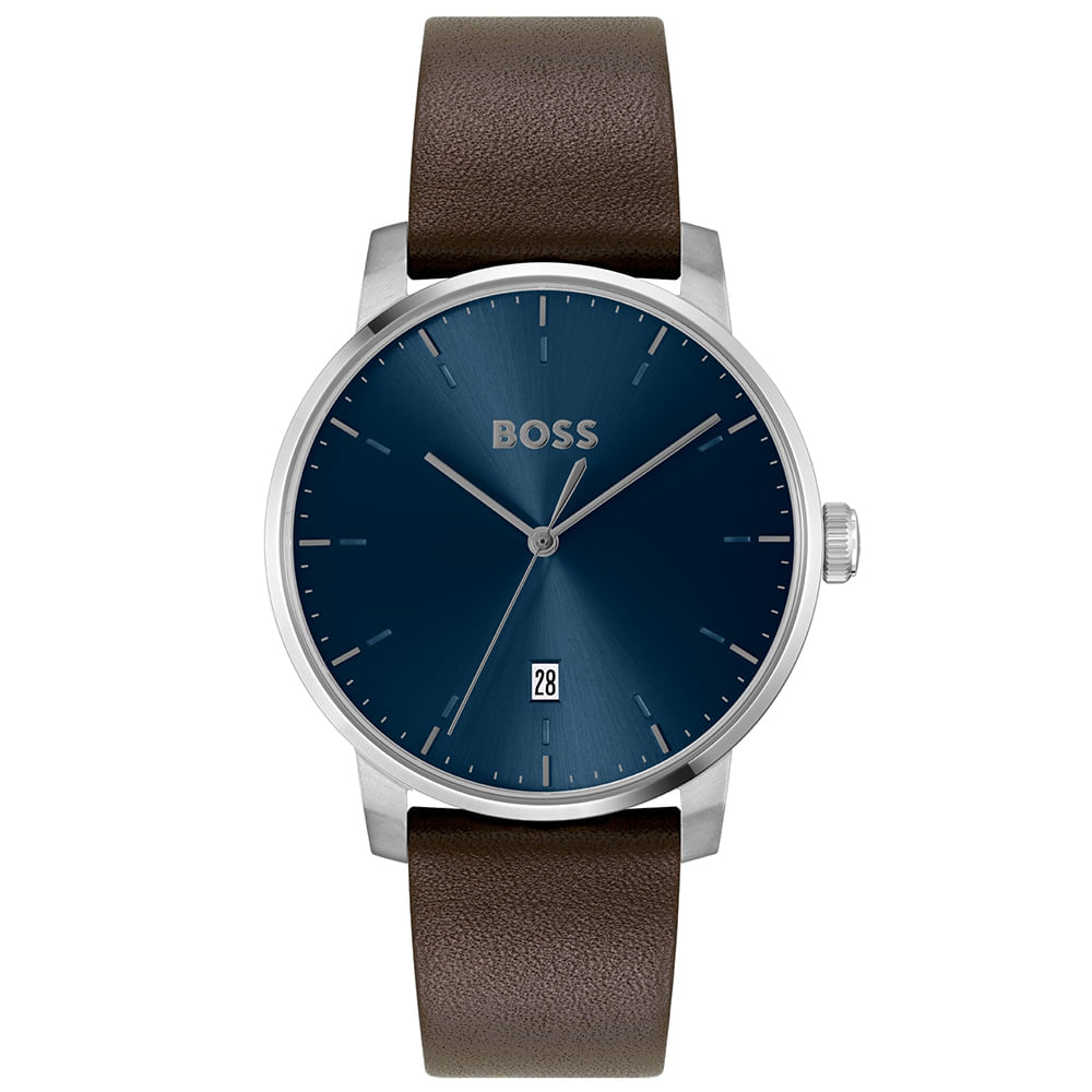 Relógio Boss Masculino Couro Marrom 1514160