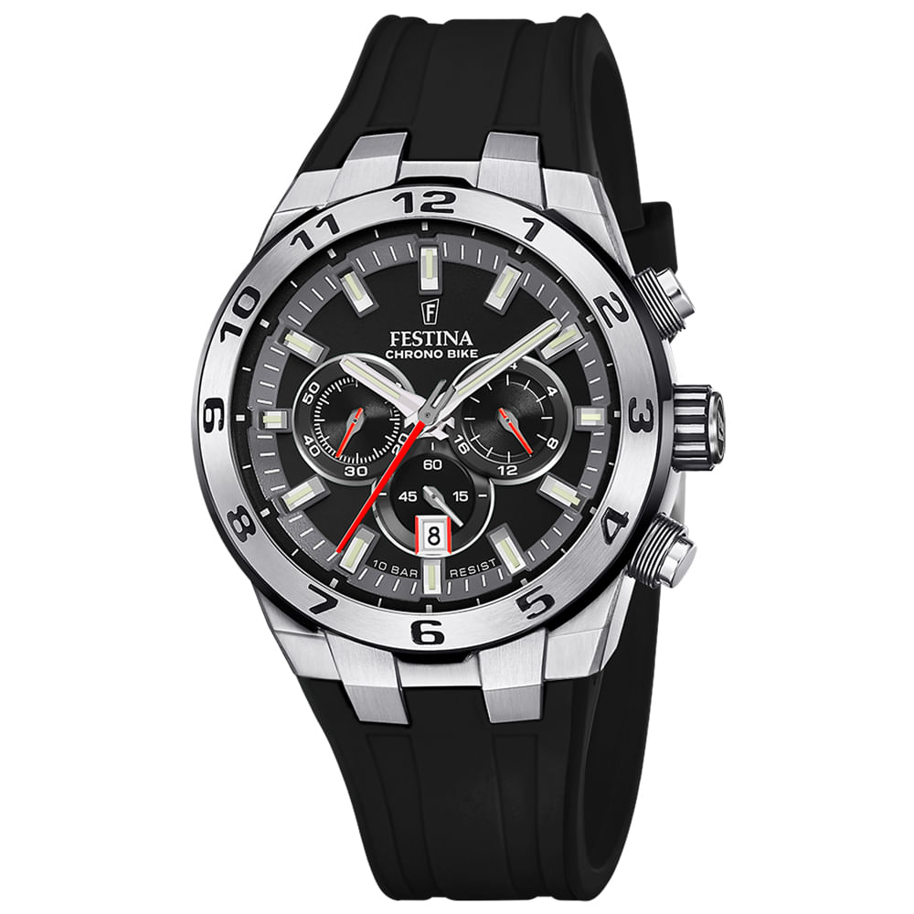 Relógio Festina Masculino Borracha Preto