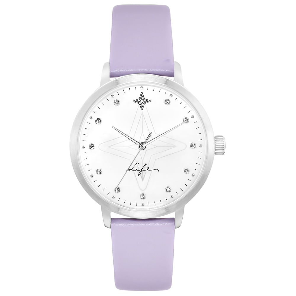 Relógio Life Descobertas Feminino Couro Azul