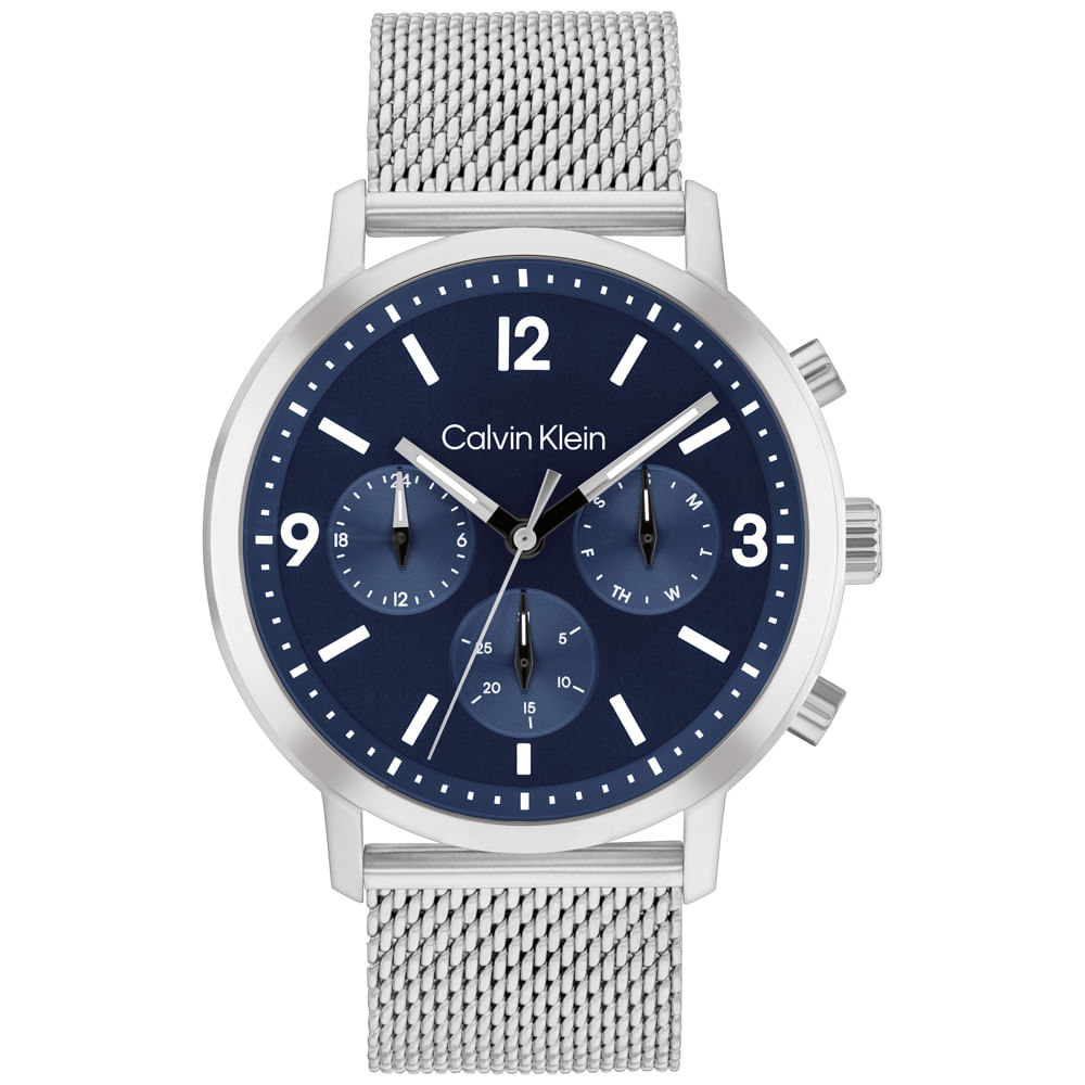 Relógio Calvin Klein Masculino Aço Prateado 25200438