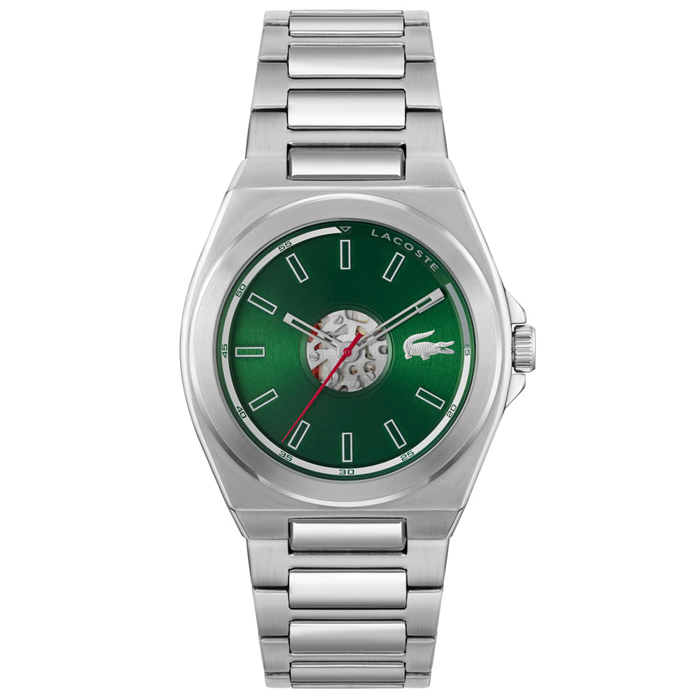 Relógio Lacoste Masculino Aço Prateado 2011335
