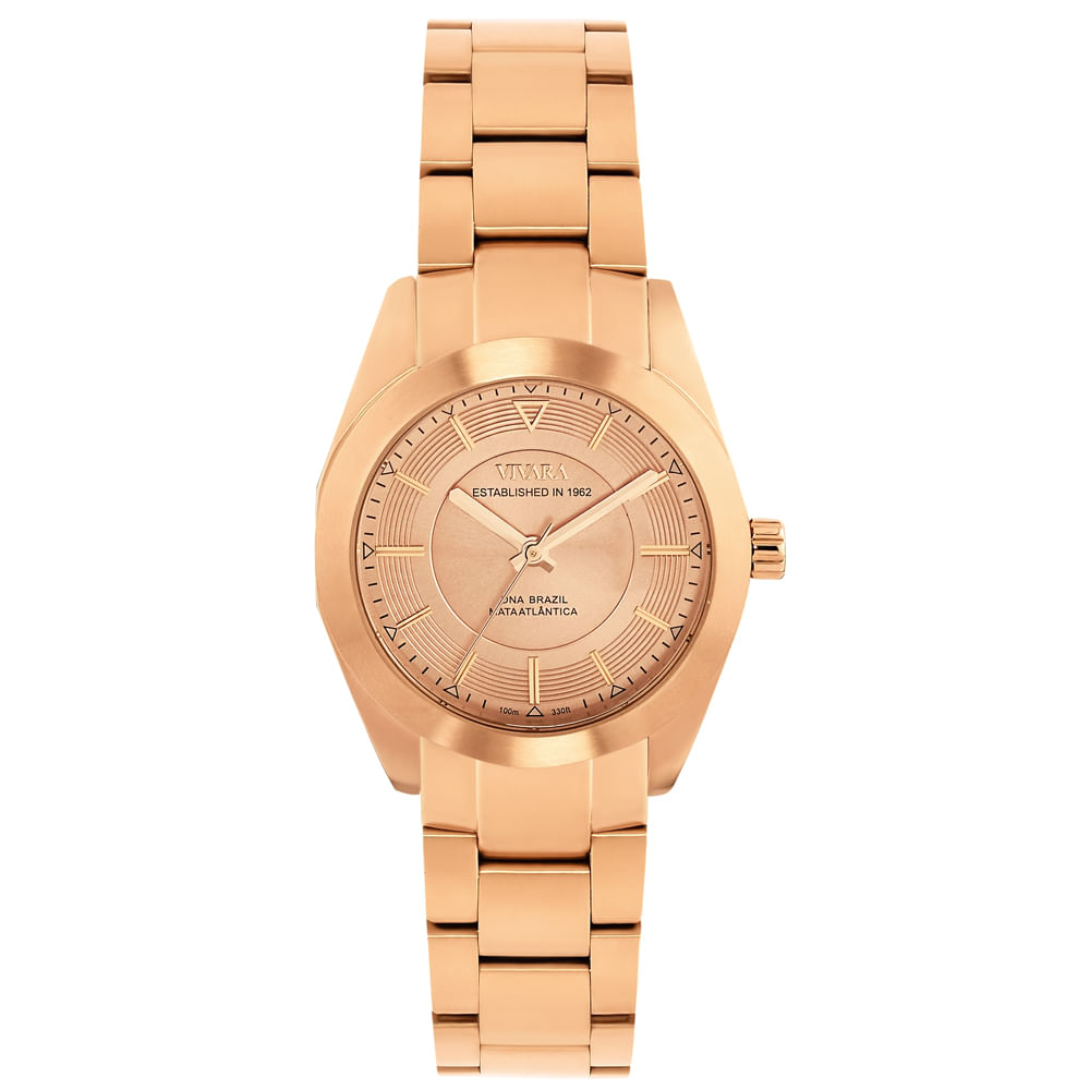 Relógio Vivara Mata Atlântica Feminino Metal Rosé