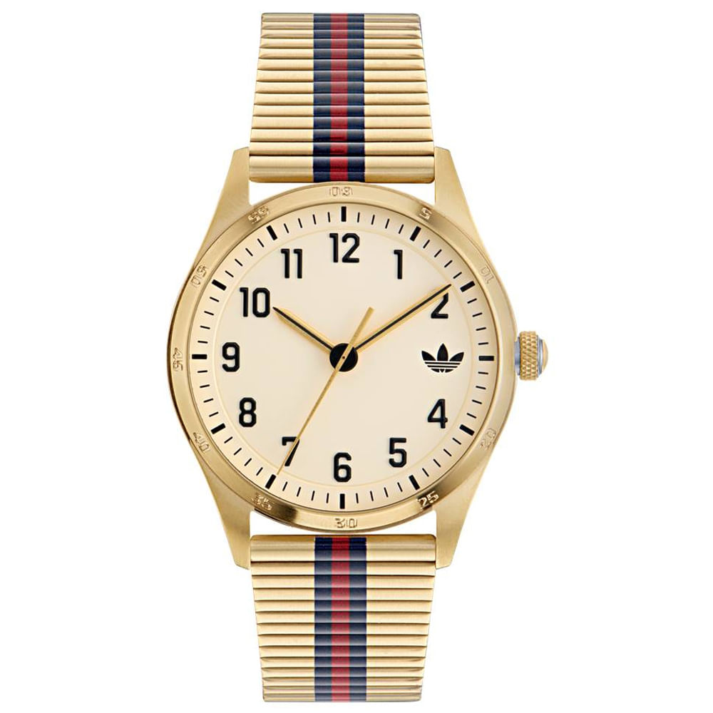 Relógio Adidas Unissex Aço Dourado Aosy23530