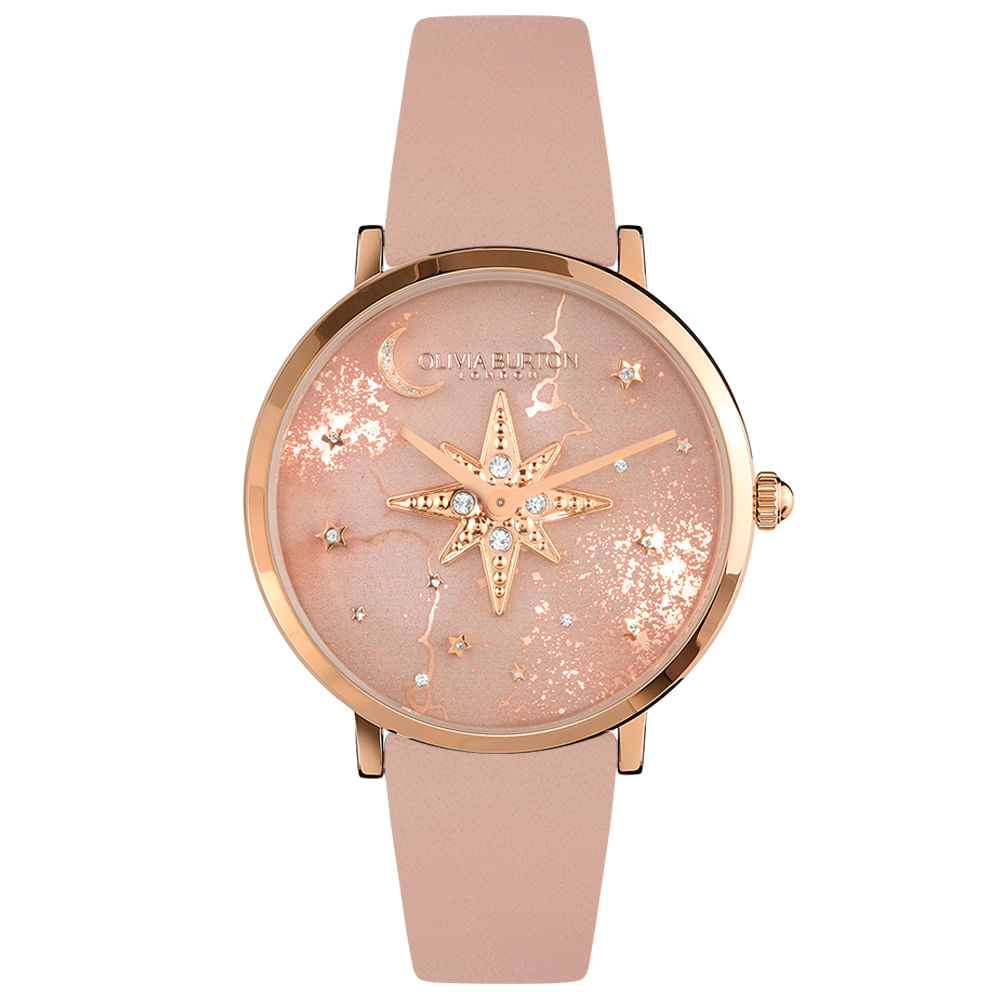 Relógio Olivia Burton Feminino Couro Rosa 240001