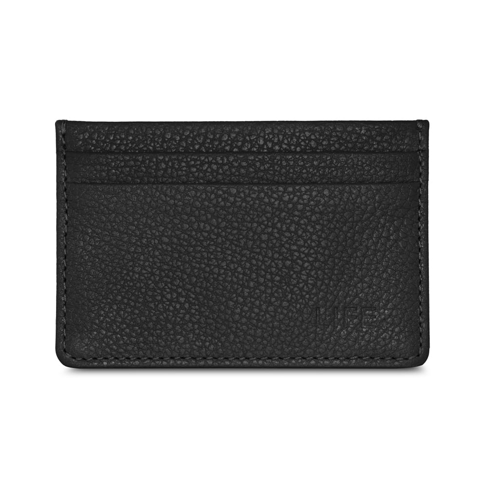 Porta – Cartões Life Couro Preto