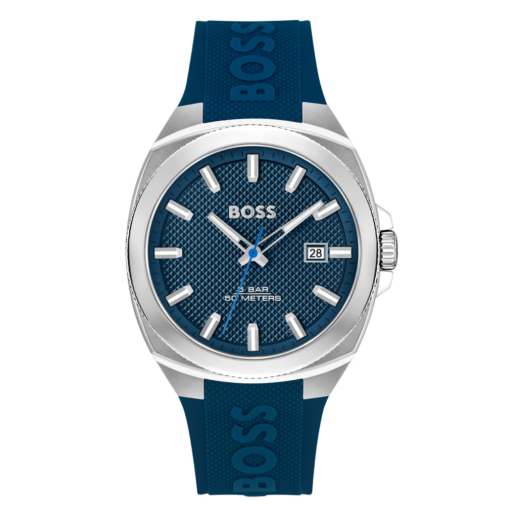 Relógio Boss Masculino Borracha Azul 1514139
