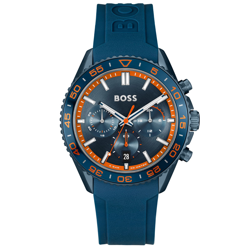 Relógio Boss Masculino Borracha Azul 1514142