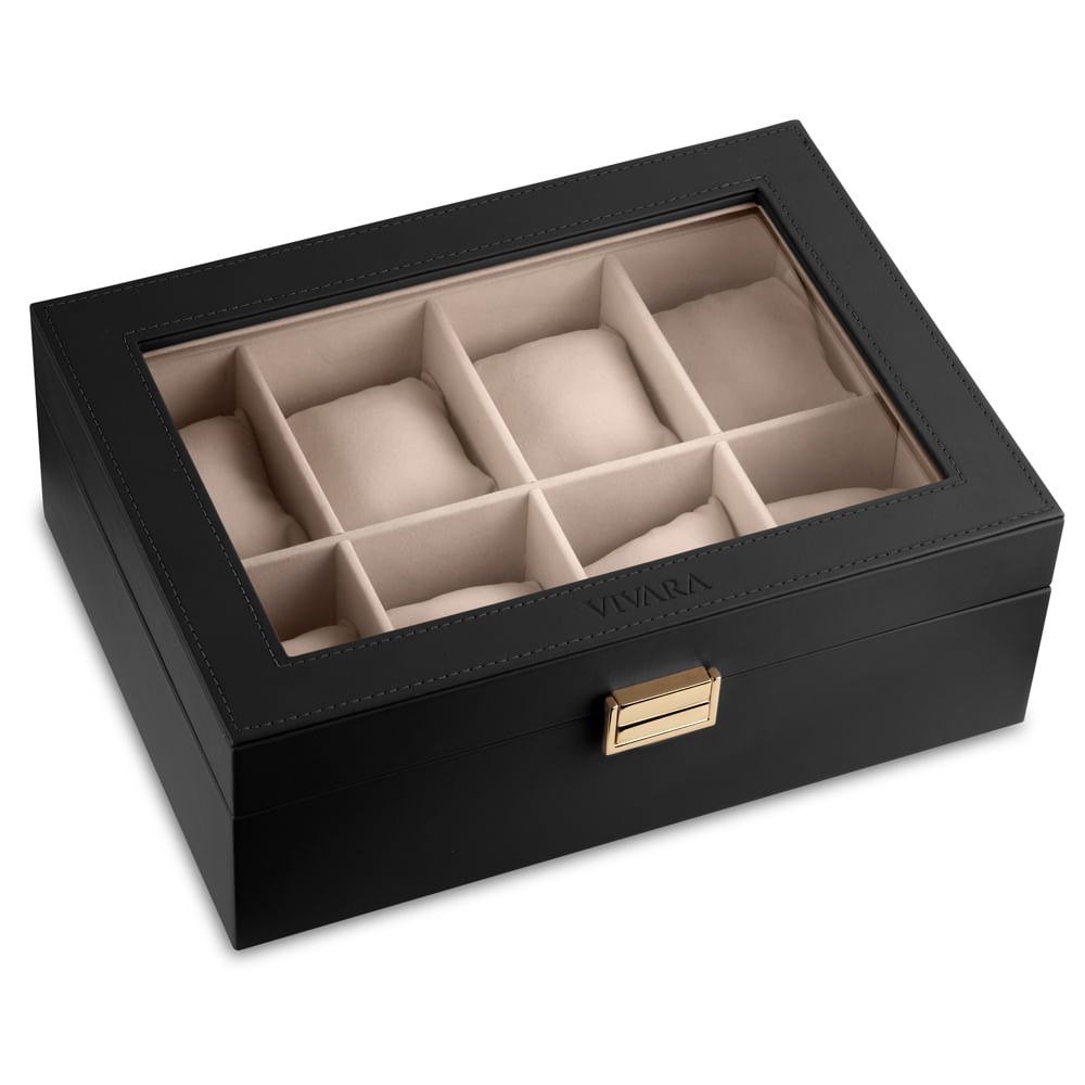 Porta-Relógio Vivara Couro Sintetico Preto Prgs