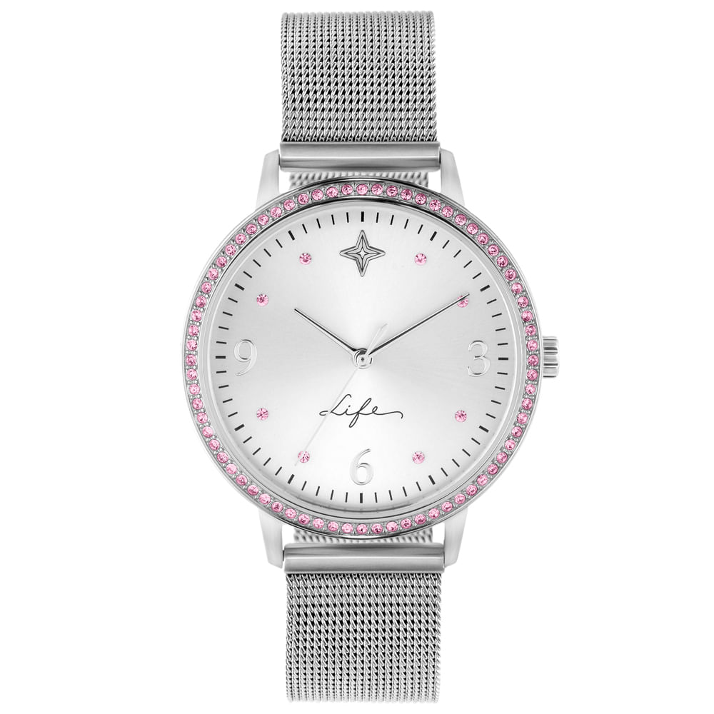 Relógio Life Formatura Feminino Aço Prateado