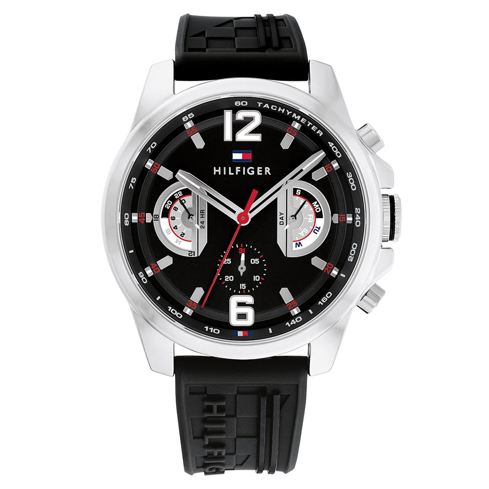 Relógio Tommy Hilfiger Masculino Borracha Preto 1710636