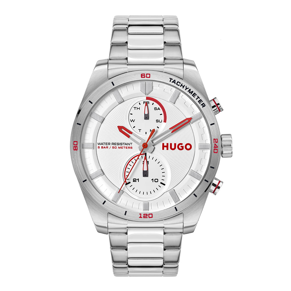 Relógio Hugo Fast Masculino Branco – 1530373