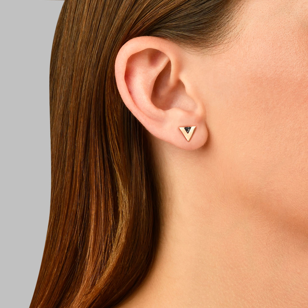 Brinco Vivara em Ouro Vivara 18k com Diamantes Negros