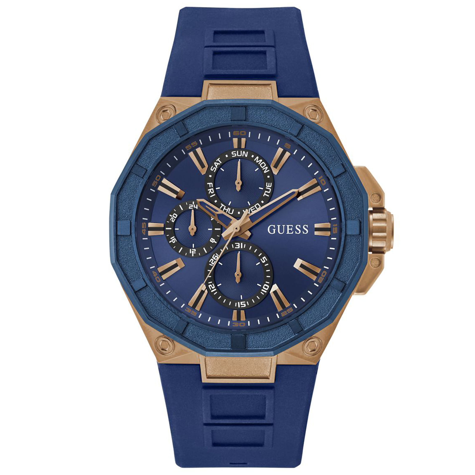 Relógio Guess Mens Sport Masculino Silicone Azul