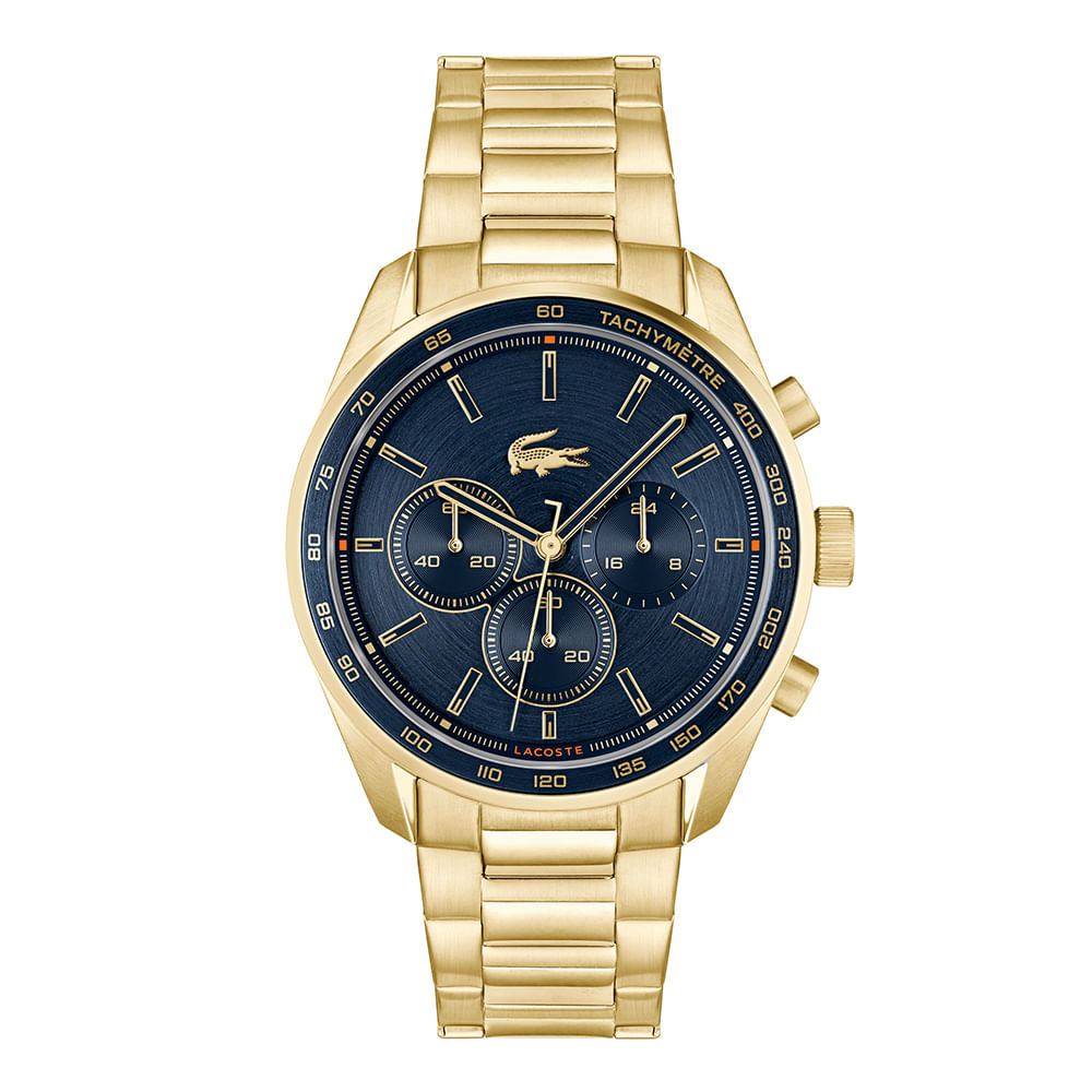 Relógio Lacoste Boston Masculino Dourado e Azul - 2011381